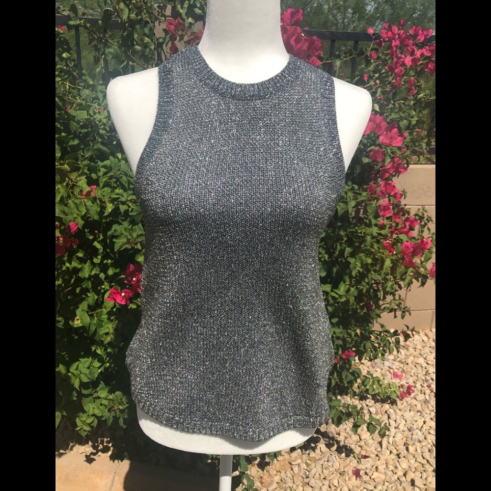 H&M Metallic Racerback lightweight sweater XS